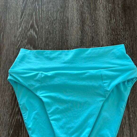 NWT BECCA Swim Color Code Bikini Set DDD Top & High Waisted Bottom Medium Blue - Picture 12 of 16